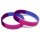 Armband im Bisexualit&auml;t-Design /Pink-Blau-Lila / 12mm