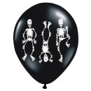 Happy-Skelett Ballons Latex / Heliumgeeigne