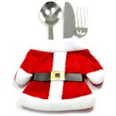 2er Pack Tischdeko Weihnachtsmantel f&uuml;r Besteck