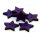 Stern Kn&ouml;pfe Lila / Violett 2-Loch aus gef&auml;rbtem Holz 24mm