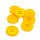 20 Dotter-Gelbe 4-Loch-Kn&ouml;pfe mit Rand 2cm Kunststoff