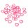 50 Perlen Herz-Konfetti in Rosa 1cm Durchmesser