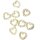 Perlen Herz-Konfetti in Wei&szlig; 1cm Durchmesser