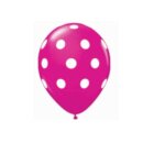Farbige Ballons Pink mit wei&szlig;en Punkten Aufdruck