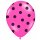 Farbige Ballons Pink mit schwarzen Punkten/ Dot