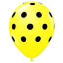 Farbige Ballons Gelb mit schwarzen Punkten/ Dot