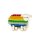 Regenbogen-Schaf Wei&szlig; Anstecker Pin LGBT
