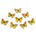 6 Schmetterlings Holzkn&ouml;pfe Orange-Gelb