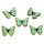 6 Schmetterlings Holzkn&ouml;pfe Hellblau-T&uuml;rkis
