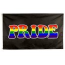 Schwarze Pride-Flagge&quot;PRIDE&quot; 90 x150cm Stolz...