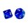 2er Set W10 W&uuml;rfel Transparent-Blau mit Zahlen 1-10