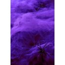 Spinnen-Netz + 2 Spinnen zu Halloween in Lila / Violett