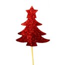 Cupcake-Topper Weihnachtsbaum Glitter Rot