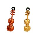 Mini Geige Anh&auml;nger kupfer-farben lackiert