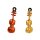 Mini Geige Anh&auml;nger kupfer-farben lackiert