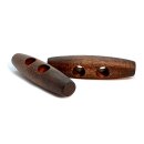 Knebel-Kn&ouml;pfe Dunkelbraun 2-Loch aus Holz 5cm