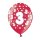 Bunte Ballons 3. Geburtstag mit Zahlen Rot