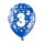 Bunte Ballons 3. Geburtstag mit Zahlen Dunkel-Blau