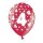 Bunte Ballons 4. Geburtstag mit Zahlen Rot