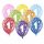 10 Bunte Ballons 1. Geburtstag mit Zahlen Gr&uuml;n