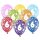 10 Bunte Ballons 6. Geburtstag mit Zahlen Gr&uuml;n