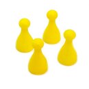 4 P&ouml;ppel / Spielfiguren aus Kunststoff Gelb