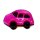 Auto Kn&ouml;pfe in Schwarz-Pink 16 x 24mm