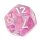 12-Seitige W&uuml;rfel Transparent-Rosa Zahlen 1-12