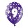 Lila Ballons 9. Geburtstag mit wei&szlig;en Zahlen
