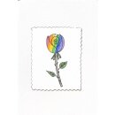 Kathl&acute;s LGBT-Klappkarte Rose klein 10 x 15cm