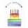 Kathl&acute;s LGBT-Postkarte Happy Birthday Torte 10 x 15cm