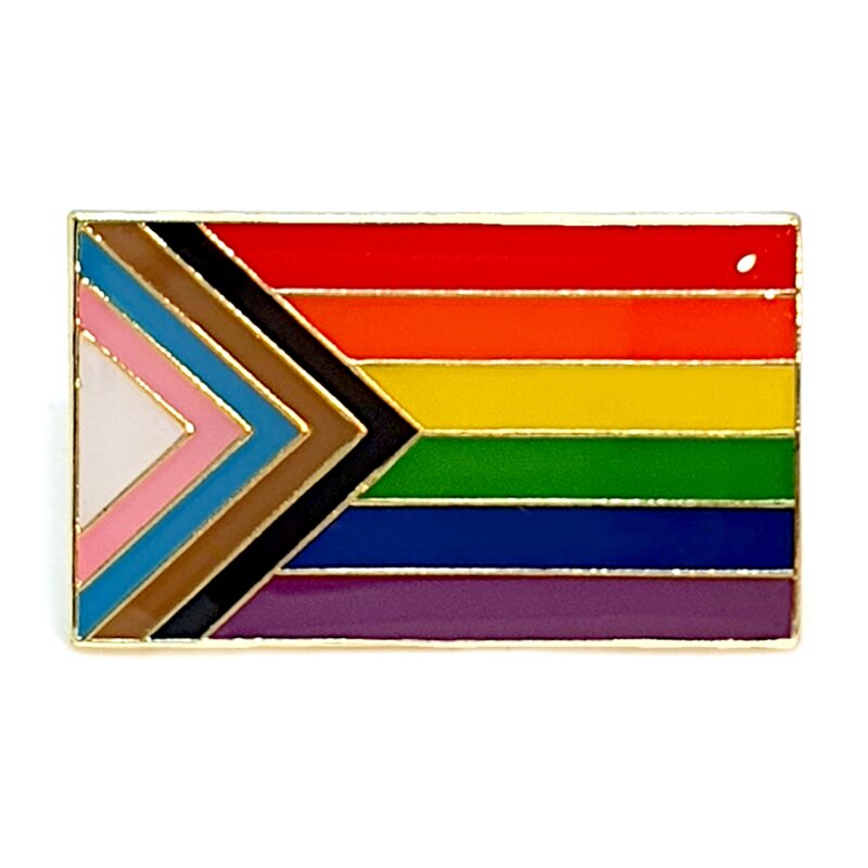 Anstecker Regenbogenfahne/ Regenbogen-Flagge mit Butterfly Clip 1,5cm*1,5cm CSD 