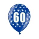 Bunte Ballons 60. Geburtstag in Blau wei&szlig;en Zahlen