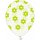Transparente Ballons mit Bl&uuml;ten in Gr&uuml;n Einzeln