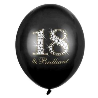 Ballons 18 &amp; Brilliant zum 18. Geburtstag