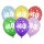 Bunte Ballons 40. Geburtstag Gelb mit Zahlen