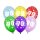 10 Bunte Ballons 70. Geburtstag im Farbmix mit Zahlen