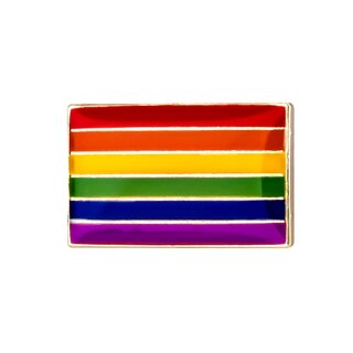 Regenbogen-Pin als Rechteck LGBT 18mm