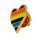 Regenbogen-Herz mit Butterfly Clip 2,1cm Pride Stolz
