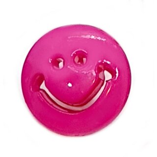 Smiley Kn&ouml;pfe in Pink 15mm Rund