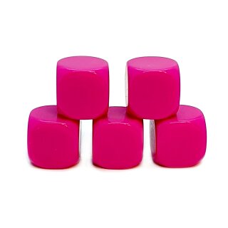 Blankow&uuml;rfel 5er Set Pink runde Ecken W6 16mm