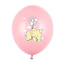 Bunte Ballons New Baby Rosa mit Baby-Elefant M&auml;dchen