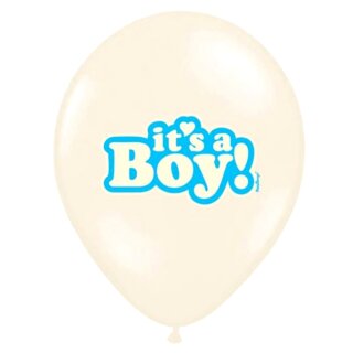 Pastellfarbene Ballons it&acute;s a Boy mit gro&szlig;em Schriftz&uuml;gen