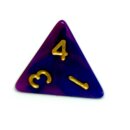 W&uuml;rfel 4-Seitige 2Farbig Dunkel_Blau-Violett W4