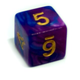 6 Seitige 2-Farbige W&uuml;rfel D.Blau-Violett Sonderw&uuml;rfel