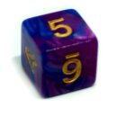 6 Seitige 2-Farbige W&uuml;rfel Blau-Violett...