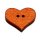 Herz-Kn&ouml;pfe Orange aus Holz 20 x16mm