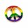 Regenbogen-Peace-Anstecker LGBT Pin 33mm