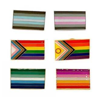 LGBT-Pins Rechteck 25mm Pride Anstecker Brosche