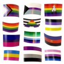 Pride-Aufkleber 10St&uuml;ck Regenbogen Motive 3x5cm CSD 